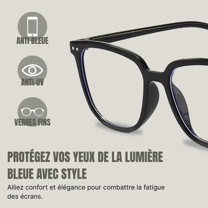 Lunettes anti lumière bleue port sur visage – confort optimal