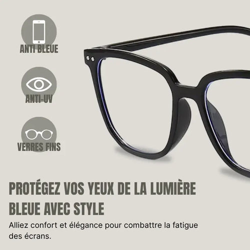 Lunettes anti lumière bleue port sur visage – confort optimal