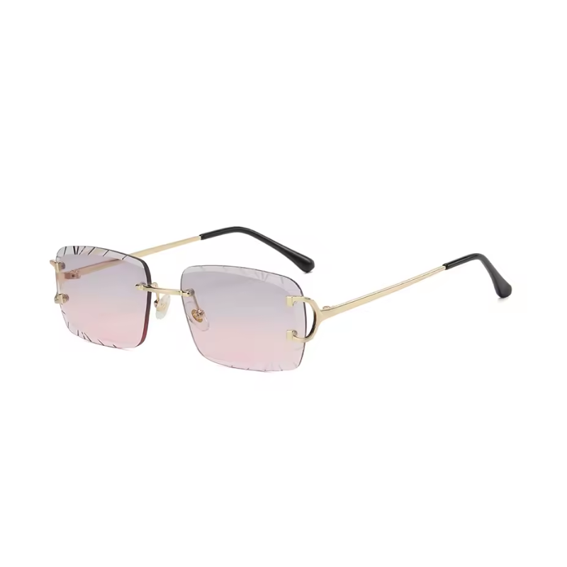 Lunettes sans monture coloris gold-blue
