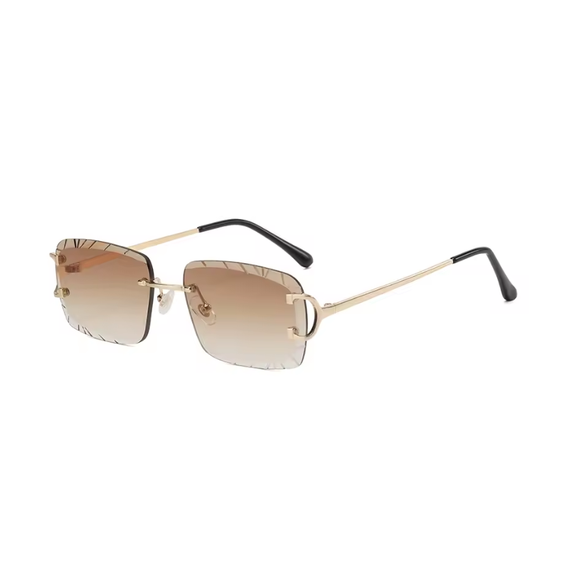 Lunettes sans monture coloris silver-green