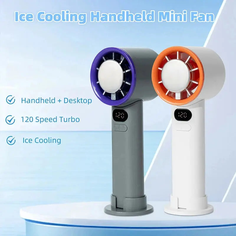 Mini Ventilateur Portable Rechargeable à Refroidissement – Vent Ultra-Puissant jusqu'à -16°C HomeAstuce